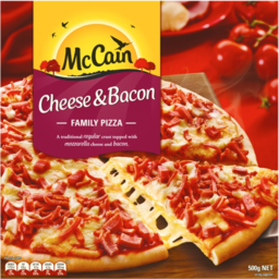 Photo of Mccain Cheese & Bacon Family Pizza 500g