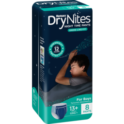 Photo of Drynites Night Time Pants For Boys 13+ Years (52+Kg) 8 Pack