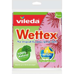 Photo of Vileda Wettex Classic Sponge Cloth 3pk