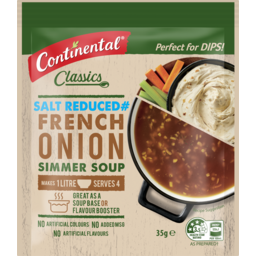 Photo of Continental Simmer Soup French Onion Salt Reduced 35g