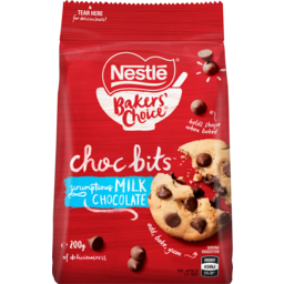 Photo of Nestle Bakers Choice Milk Chocolate Choc Bits 200g