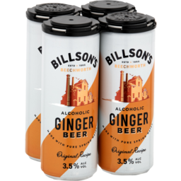 Photo of Billson's Ginger Beer 4 X 355ml 4.0x355ml