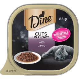 Photo of Dine Cuts In Gravy With Lamb Cat Food Tray 85g