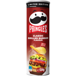 Photo of Pringles Classic Grilled Burger Flavour Chips 134g