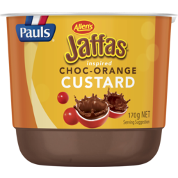 Photo of Pauls Allen's Jaffas Inpired Choc-Orange Custard 170g