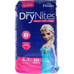 Photo of Huggies Drynites Night Time Pants For Girls 4-7 Years (17-30kg) 10 Pack 