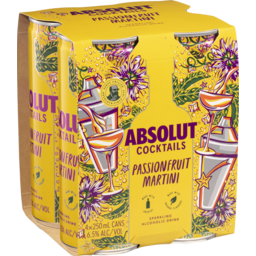 Photo of Absolut Passionfruit Martini 250ml
