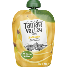 Photo of Tamar Valley Dairy Greek Yoghurt Pouch Banana 110g 110g