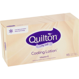 Photo of Quilton Cooling Lotion 3 Ply Vitamin E 95s Facial Tissue