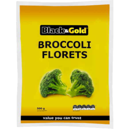 Photo of Black and Gold Brocoli Frozen Floret