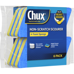 Photo of Chux® Non-Scratch Scourer + Foam Sponge 6 Pack 6pk