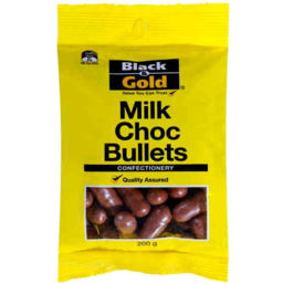 Photo of Black & Gold Milk Choc Bullets