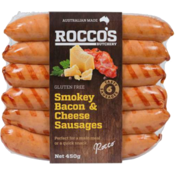 Photo of Rocco's Smokey Bacon & Cheese Sausages 450gm