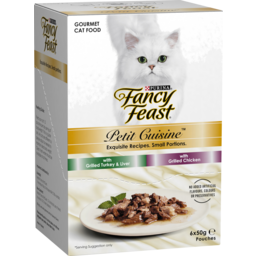 Photo of Fancy Feast Adult Petit Cuisine Turkey & Liver And Chicken Grilled Wet Cat Food 6.0x50g