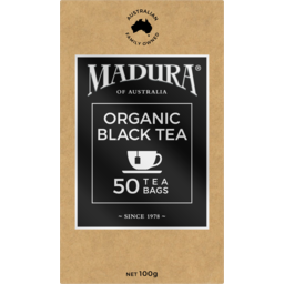 Photo of Madura Organic Black Tea Bags 50 Pack