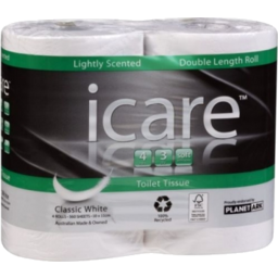 Photo of I-Care Toilet Roll Double Length 4pk