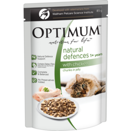Photo of Optimum Natural Defences Adult Wet Cat Food Chicken In Jelly Pouch