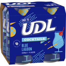 Photo of UDL Cocktails Blue Lagoon 375ml 4 Pack