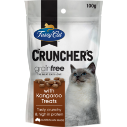 Photo of Fussy Cat Grain Free Crunchers With Kangaroo Cat Treat 100g