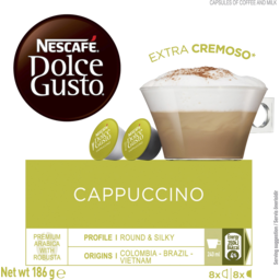 Photo of Nescafe Dolce Gusto Cappuccino Extra Cremoso Coffee Capsules 16 Pack 186g