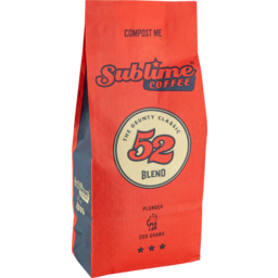 Photo of  Sublime Coffee 52 Blend Plunger 200g