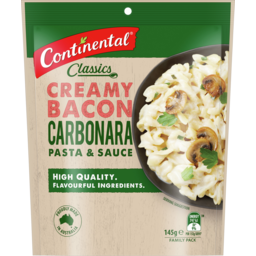Photo of Continental Creamy Bacon Carbonara Pasta & Sauce Family Pack Side Dishes
