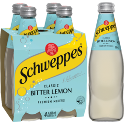Photo of Schweppes Bitter Lemon 4 Pack (300mL)