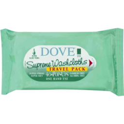 Photo of Dove Washcloths Supreme With Travel Pack 40 Pop Ups One Hand Use
