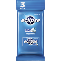 Photo of Wrigley's Eclipse Peppermint Mints Sugar Free Small Tin Multipack 3x17g
