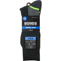 Photo of Bonds Sock Men Acr 6+ Black 2pk