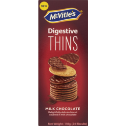 Photo of Mcvities Digestive Thins Milk Chocolate Biscuits 150g