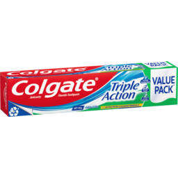 Photo of Colgate Fluoride Toothpaste Triple Action with Extra Micro Cleaning Minerals Original Mint Value Pack 210g