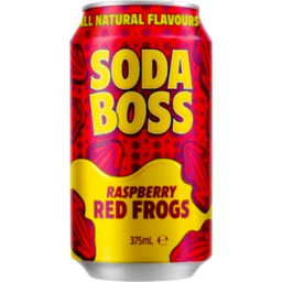 Photo of Soda Boss Raspberry Red Frogs 375ml