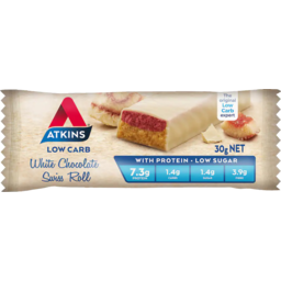 Photo of Atkins Low Carb Protein Bar White Chocolate Swiss Roll