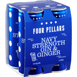 Photo of Four Pillars Navy Strength Gin & Ginger 4x250ml