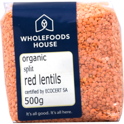 Photo of Wholefoods House Lentils Red Split Organic 500g