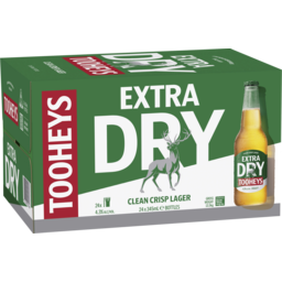 Photo of Tooheys Extra Dry 24x345ml Bottle Carton 24.0x345ml