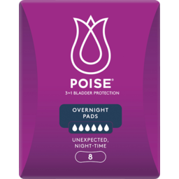 Photo of Poise Overnight Absorbency Pads 8 Pack