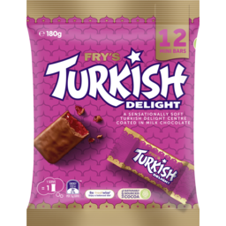 Photo of Fry's Turkish Delight Chocolate Bar Share Pack 180g