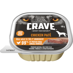 Photo of Crave Grain Free Wet Dog Food Chicken Pate Tray