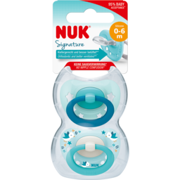 Photo of Nuk Signature Baby Dummy 0-6m, Bpa-Free Silicone, 2 Pack - Assorted