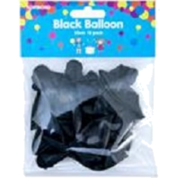 Photo of Korbond Black Balloons 25cm 18pk