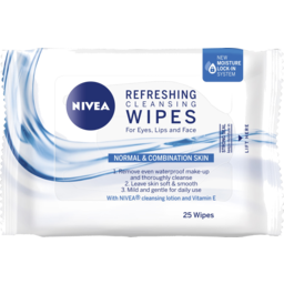 Photo of Nivea Refreshing Cleansing Wipes For Normal & Combination Skin 25 Pack