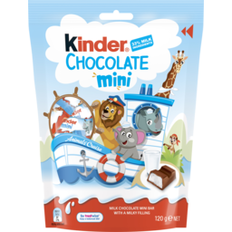 Photo of Kinder Chocolate Mini Milk Chocolate Share Bag Safari World 120g