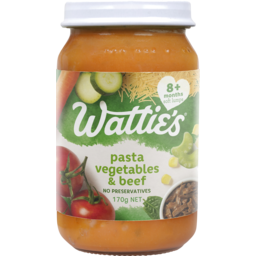 Photo of Wattie's Baby Food Stage 2 Pasta, Vegetables & Beef 7+ Months 170g