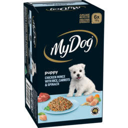 Photo of My Dog Chicken Mince With Rice, Carrots & Spinach Puppy Food 6.0x100gm