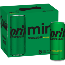 Photo of Sprite Zero/Diet/Light Sprite No Sugar Lemonade Soft Drink Multipack Cans 6 X 250ml 
