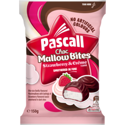 Photo of Pascall Choc Mallow Bites Strawberry & Creme