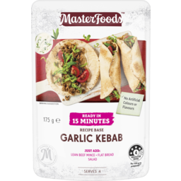 Photo of Masterfoods™ Ready In 15 Minutes Garlic Kebab Recipe Base