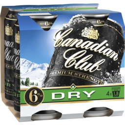 Photo of Canadian Club & Premium Dry 6% 375ml 4 Pack